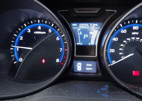 2014 Hyundai Veloster Turbo W/Black from USA, damaged, VIN KMHTC6AE4EU208072